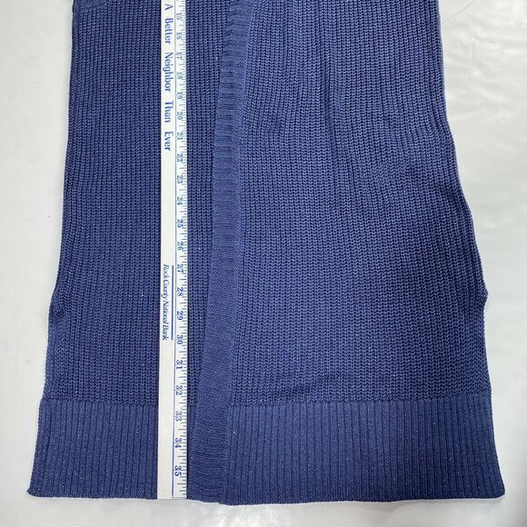 Chico's Open Front Long Cardigan Sz 2 (US 12/Large) Blue Periwinkle Sleeveless - Picture 6 of 11